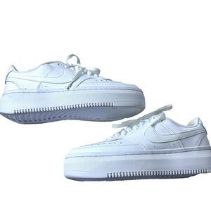 Nike Women's Court Vision Alta Platform Sneakers White Size 11 Y2K Street Style